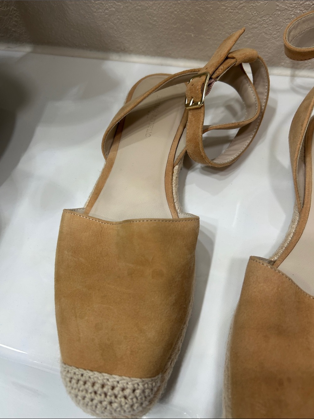 Banana Republic Tan Suede Ankle-Strap Espadrilles - Picture 5 of 5